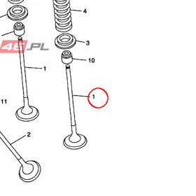 YAMAHA - zawor dolot. nr: 4C8121110000