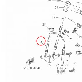 YAMAHA - PRZEWOD HAM. nr: BW3258720000