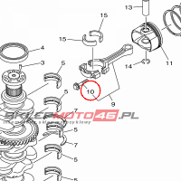 YAMAHA - SRUBA KORBOWODU nr: 6CB116540000