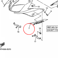 YAMAHA - naklejka nr: 5RT283910000