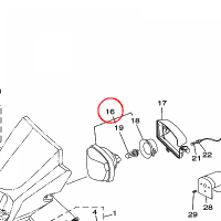 YAMAHA - HEADLIGHT ASSY nr: 13DH41000000