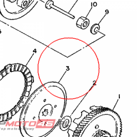 YAMAHA - ZABIERAK SPRZEGLA nr: 257163710100