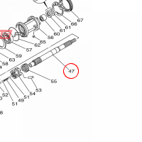 YAMAHA - WAL SRUBY NAPED. nr: 6E5456110100