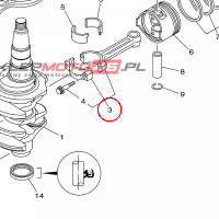 YAMAHA - KORBOWOD nr: 6C5116501000