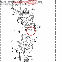 YAMAHA - DYSZA GL. nr: 288143437000