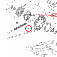 YAMAHA - SPROCKET RR WHEEL nr: BW3F54460000