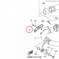 YAMAHA - PROTECTOR, EXT. PIPE 2 nr: 1SL1463B0000