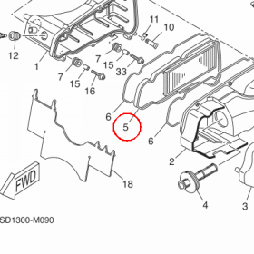 YAMAHA - filtr powietrza nr: 1SDE44510000