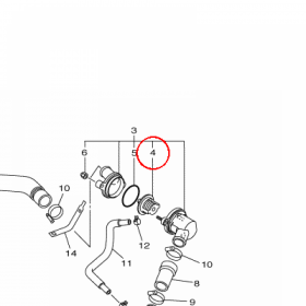 YAMAHA - TERMOSTAT nr: 5LP124110100