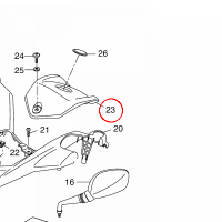 YAMAHA - OSLONA PLASTIK. nr: 1SDF614500P1