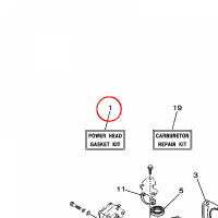 YAMAHA - POWER HEAD GASKET KIT nr: 68DWE0010100