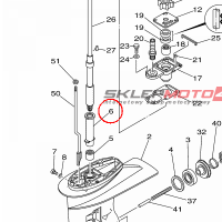 YAMAHA - SLEEVE, DRIVE SHAFT nr: 6L2455360000