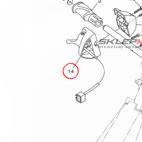 YAMAHA - THROTTLE LEVER COMP nr: 6CS143051200