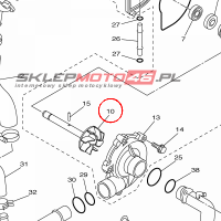 YAMAHA - WALEK POMPY WOD. nr: 4C8124501000