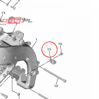 YAMAHA - BRACKET, MUFFLER 1 nr: 13S214350000