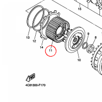 YAMAHA - ZABIERAK SPRZEGLA nr: 4C8163701100