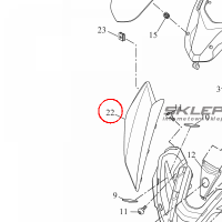 YAMAHA - BODY COWLING 2      MDNM6 nr: BC6F837700P2