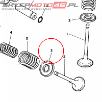 YAMAHA - SEAT, VALVE SPRING nr: 4G0121160100