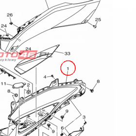 YAMAHA - PODNOZEK nr: B74F74810000