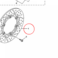 YAMAHA - DISC, REAR BRAKE 1 nr: 5YU2582V0000