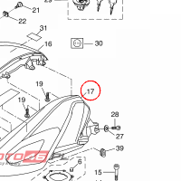 YAMAHA - COVER TANK SIDE 1   MDNM6 nr: 5D7F412910P4