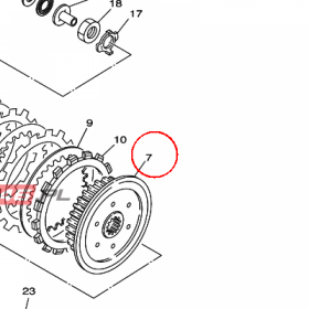 YAMAHA - ZABIERAK SPRZEGLA nr: 4EW163710100