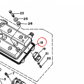 YAMAHA - uszczelka pokrywy zaw. nr: 3LD111930200