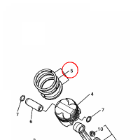 YAMAHA - pierscienie tlokowe nr: 3HE116100000