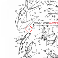 YAMAHA - BODY COWLING 2      MDNM8 nr: BL1F837700P6