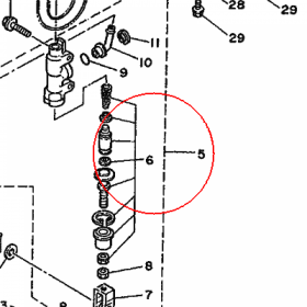 YAMAHA - ZESTAW NAPR. POMPY nr: 3LDW00425000