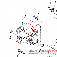 YAMAHA - GEAR, PUMP DRIVEN 2 nr: 3Y6133261000