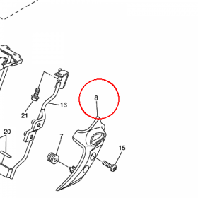 YAMAHA - OSLONA PLASTIK. nr: 1B3231210000