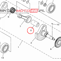 YAMAHA - sworzen walu korb. nr: 2MBE16811000