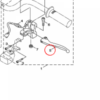 YAMAHA - dzwignia sprzegla nr: 3B3H39120100