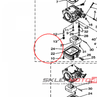 YAMAHA - GASKET, FLOAT CHAMBER nr: 67F149840000