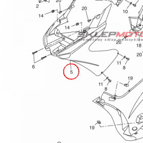 YAMAHA - OWIEWKA DOLNA nr: 1PHF835J01P6