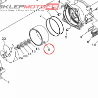 YAMAHA - SLEEVE, IMPELLER nr: 6GNR13370000