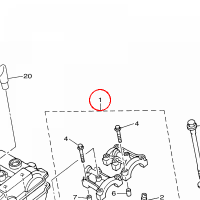 YAMAHA - GLOWICA CYLINDRA nr: 1DX111010900