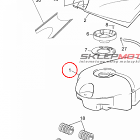 YAMAHA - ZBIORNIK PALIWA nr: 5WXF41100000