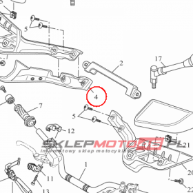 YAMAHA - BRKT.,HANDLE 2 nr: B4TF62240100