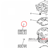 YAMAHA - USZCZELKI, KOMPL. nr: 68TW00012000