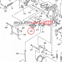 YAMAHA - LEVER, TILT nr: 6DR436310000