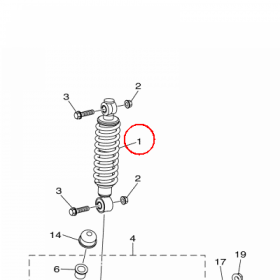 YAMAHA - AMORTYZATOR TYL. nr: BW4F33500000