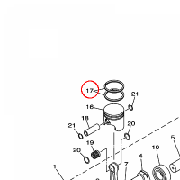 YAMAHA - pierscienie tlokowe nr: 66E116030100