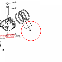 YAMAHA - pierscienie tlokowe nr: 68DE16030000