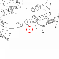 YAMAHA - USZCZELKA TLUMIKA nr: 5PX147550000