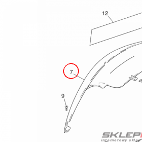 YAMAHA - OSLONA BOCZNA nr: 5RWF173100PF