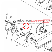 YAMAHA - ciezarek manetki nr: 1C0E76321000