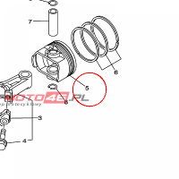 YAMAHA - tlok nr: 69ME16360100