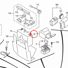 YAMAHA - COVER, LEAD WIRE nr: 20S821190000